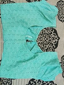 Blue Chikenkari Blouse
