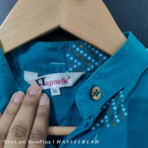 Teal Printed Kurti