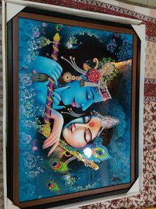 Framed Krishna &amp; Radha Art