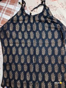 Black & Gold Print Tank Top