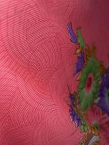 Pink Floral Polka Dot Saree