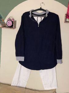 Aesthetic outfit with white pants