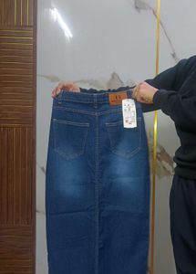 Denim Straight Skirt