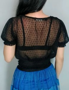 Sheer Polka Dot Top