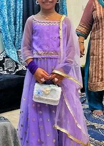 Girls Purple Ethnic Dress