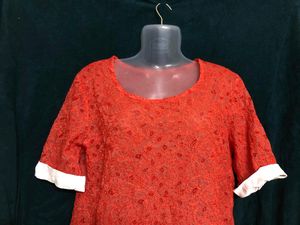 Orange High Low Top