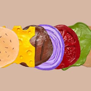 Handmade Burger Clay Coasters 🍔