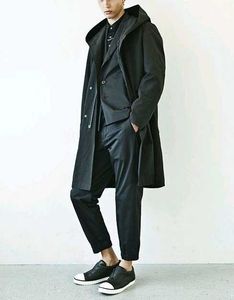Zara Men Black Longcoat Hoodie