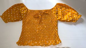 Yellow Polka Top 💛