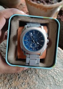 Premium Fossil Chronograph Watch – Blue Dial