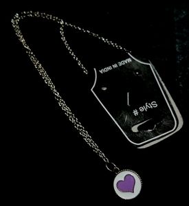 Purple Heart Charm Pendent