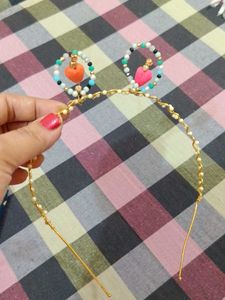 Navy Blue Frock With Cute Hairband Freebie