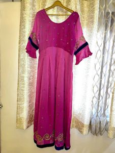 Pinkish Purple Ethnic Gown