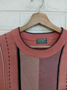 Crocodile Peach Knit Sweater