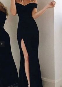 Black Long Gown With High Slit