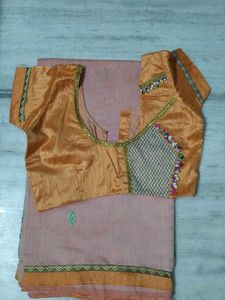 Orange Saree With Blouse