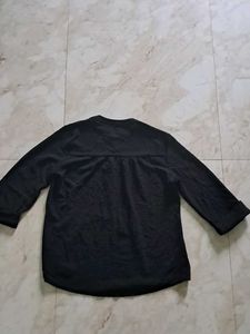 Elegant Black Button-Down Top