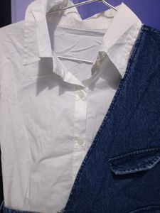 Shirt With  Half Denim Koti