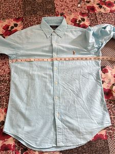 Polo ralph lauren shirt aqcua blue colour