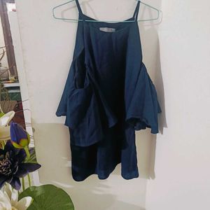 Navy Blue Cold Shoulder Top💙