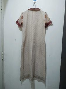 Red beige Tan Kurta Pajama Dupatta Set
