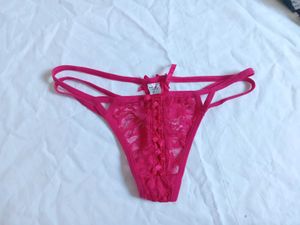 Pink Lace Thong