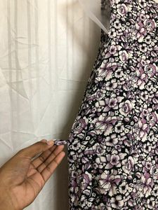 Blue Printed Mini Dress