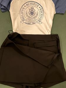 Black Skort with Wrap Detail