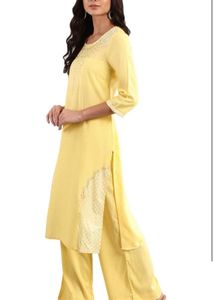Yellow Embroidered Kurta Set