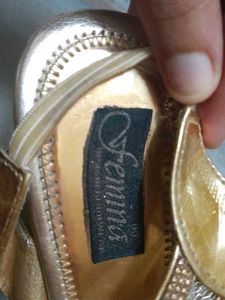 Gold Heels Wedges