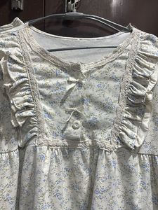 ruffle night suit