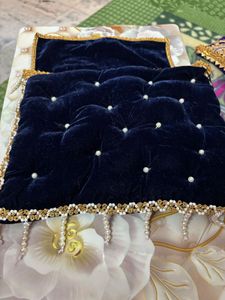 laddu Gopal Rajai  Gadda colour blue fabric velvet