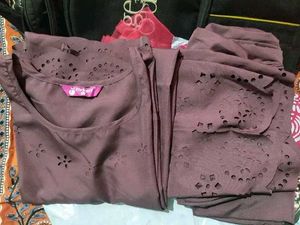 Pakistani Cutwork Kurta Pant Set
