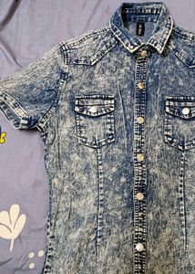 Denim Tshirt Korean Style