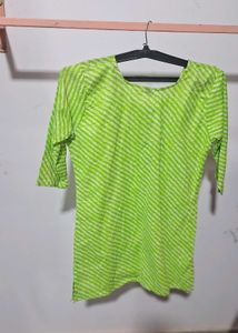 Green Striped Kurta