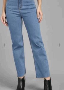 Light Wash Straight Leg Jeans 2set Black & Blue