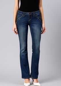 Straight Fit Wide Leg Jeans