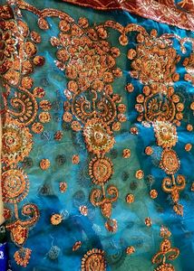 2 Combo Saree Embroidered Blue &amp; Gold Sare