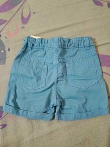 Blue Shorts with Eye Patch