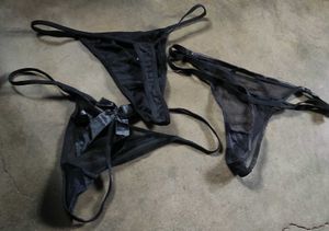 Black Thong Set(fixed Price)Size-M/l Can Be Worn.