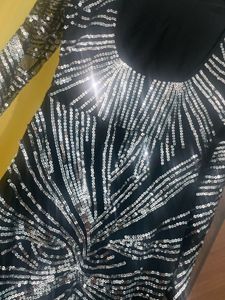 Embellished Black Party Dress