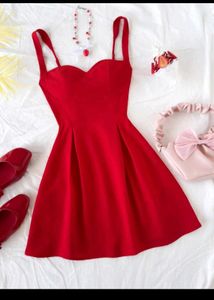Red Sweetheart Mini Dress