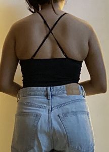 Black Lace Halter Tank Top