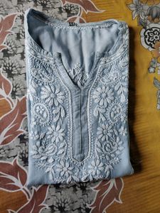 Lucknowi Chikankari Tunic Top