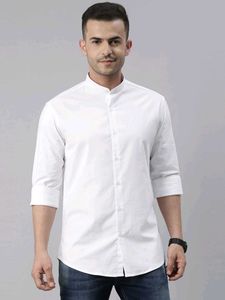Men's White Bandhgala Shirt