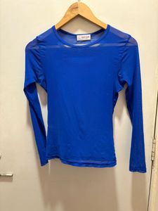 Beautiful Blue Mesh Top