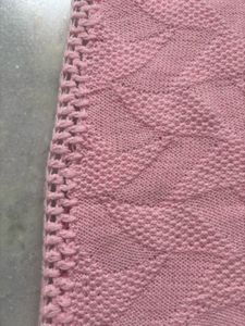 Handmade Pink Knitted Baby Blanket