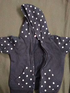 Polka Dot Zip-Up Hoodie