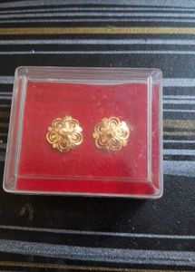 Gold Floral Earrings