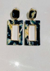Drop Earrings Dark Green for Women & Girls